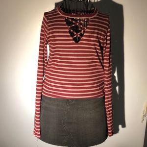 crossed chest dress shirt